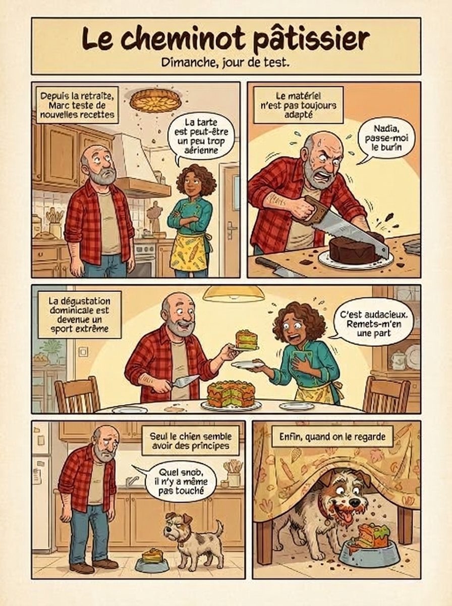 Le cheminot pâtissier, la planche entière